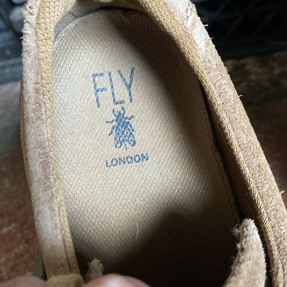FLY LONDON Men's Tan Suede Derby Sneakers Sz 10 EU 43 Lace up Casual Shoe - Picture 4 of 6